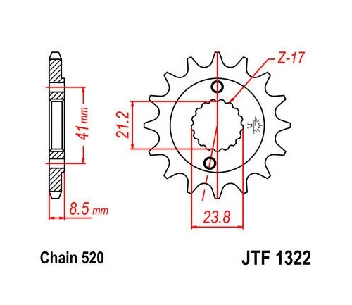 Piñón delantero JT 520 15T #JTF1322.15 Honda XR400R 1996-2004 Foto 1 de 1