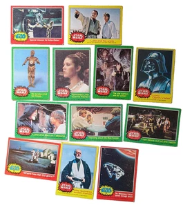 Vintage Lot of 12 1977 Topps Star Wars Trading Card Collection Movie Memorabilia - Picture 1 of 5