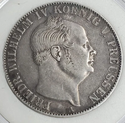 1855 German States Prussia 1 Thaler - Frederick William IV - Image 1 of 4