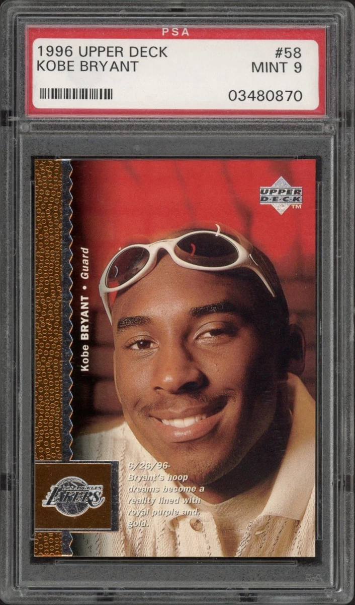 1996 Upper Deck Kobe Bryant Rookie RC #58 PSA 9 Mint HOF Los
