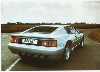 Folleto de ventas de hoja única del mercado del Reino Unido Lotus Esprit 1988-1989 Foto 1 de 2