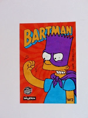 1994 THE SIMPSONS SERIES 2 INSERT LENTICULAR WIGGLE W2 CARD BART BARTMAN - Image 1 of 4