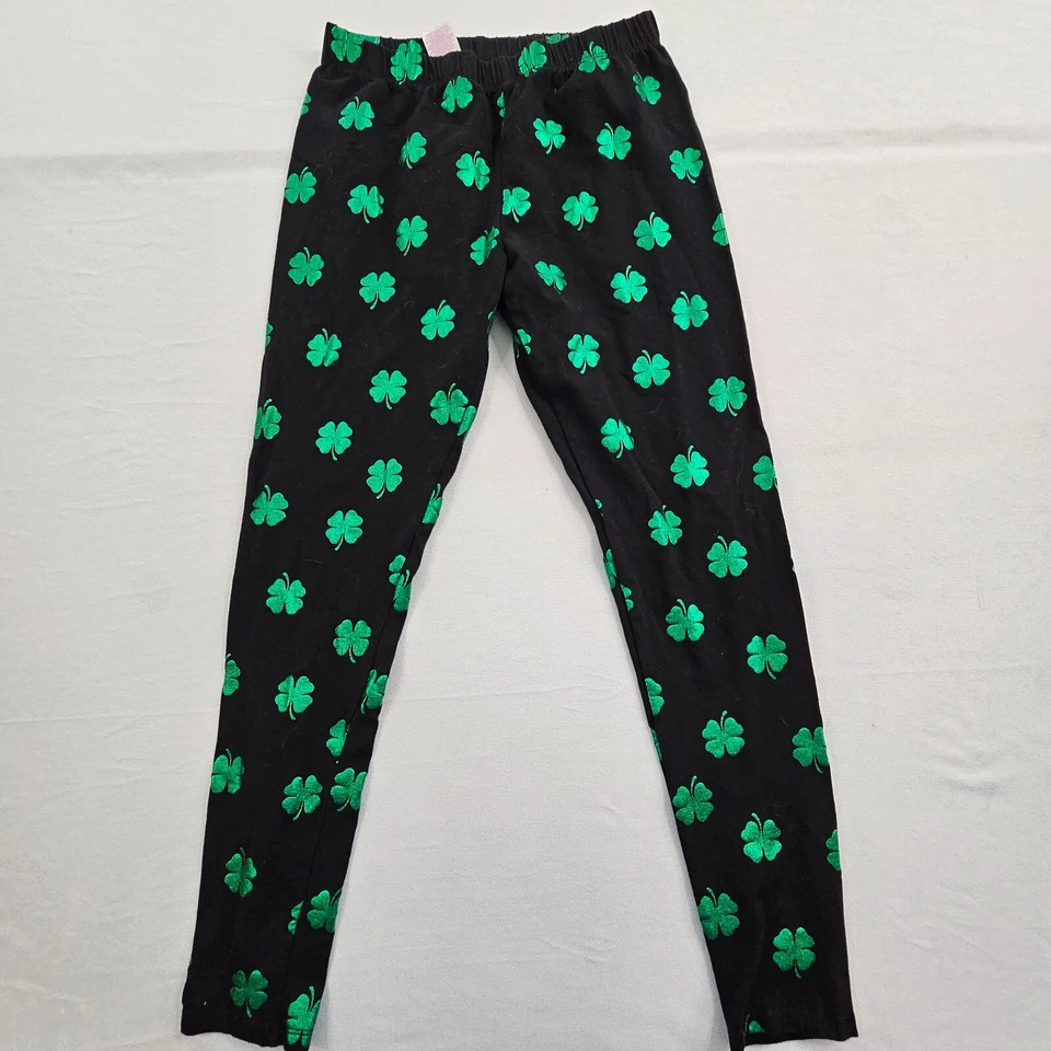 Pantalones de pijama de mezcla de algodón St Patrick's 4 hojas tréboles sin límites para niños M Foto 1 de 4