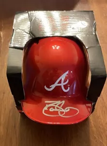 DAVID JUSTICE ATLANTA BRAVES 95 WS CHAMP SIGNED MINI HELMET RARE JSA WITNESS COA - Picture 1 of 6