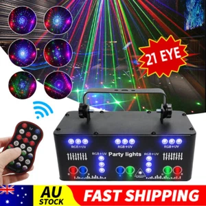 21 EYE LED Stage Laser Light DMX RGB Strobe Projector Club DJ Disco Party Lamp - Picture 1 of 22