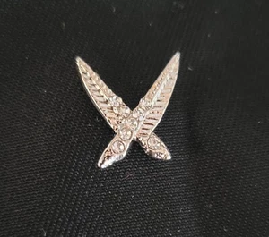 Officers pin OES  Secretary   silver   post back - Picture 1 of 1