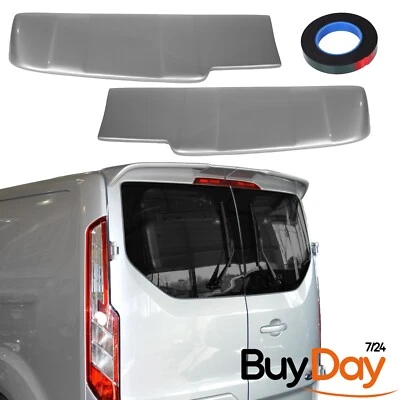 BUYDAY for Ford Transit Custom Rear Spoiler Painted Moondust Silver Barn Door (13-24)