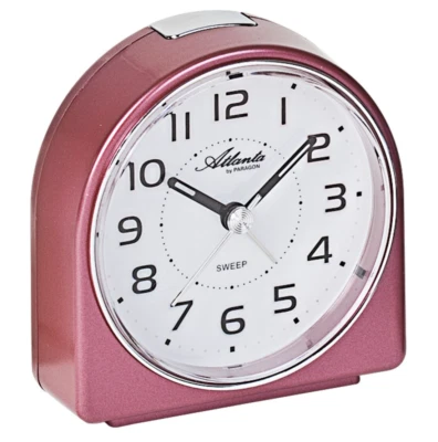 Wecker ohne Ticken Quarz Analog LED Obenabsteller Snooze Rot - ATLANTA 1932/1 - Bild 1 von 2