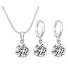 Sterling Silver Jewellery Set For Women Necklace Pendant Earrings Whole Set