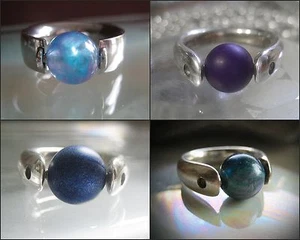 Perla - tonos azules - a elegir - 10 mm - compatible con anillo Tipit M - Imagen 1 de 5