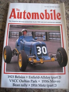 THE AUTOMOBILE OCT 1989 1923 BELSIZE ENFIELD-ALLDAY VSCC OULTON PARK MOVEO BEAN - Picture 1 of 3