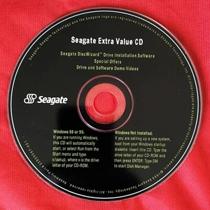 Seagate Extra Value CD-ROM DiscWizard Drive Installation Software 1999 Windows - Photo 1/2