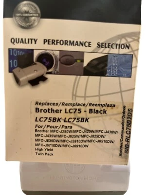 Ink GENUINE - BROTHER LC75BK XL BLACK INK CARTRIDGE- Unopened Box - Image 1 of 2