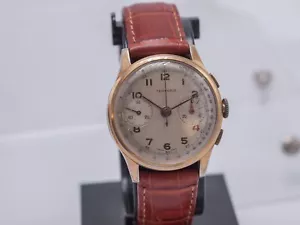 1950s - Bovet Temporis Men's 34mm Chronograph Watch Landeron 59 Cal. - Picture 1 of 13