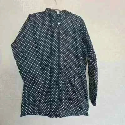 Poncho para mujer ShedRain con estampado de lunares blanco y negro Foto 1 de 4