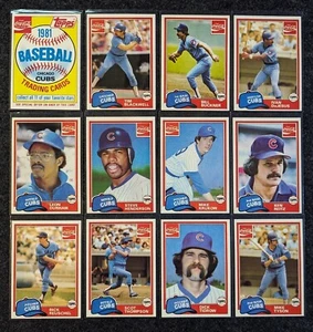 1981 TOPPS COCA COLA CHICAGO CUBS COMPLETE 12 CARD TEAM SET ONLY 1.99 SHIP - Picture 1 of 1
