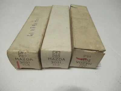三个马自达 2G21 NOS 电子真空管全新旧货 — 第 1/4 张图片