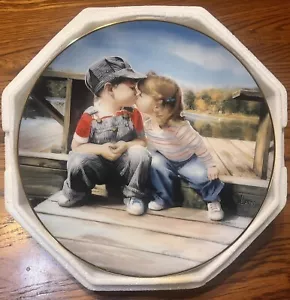 1992 Hamilton Collection "First Kiss" by Donald Zolan W\COA NIB FREE SHIPPING. - Picture 1 of 2