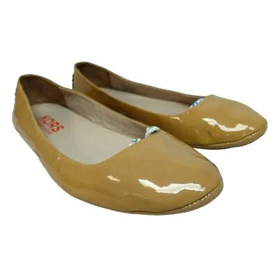 Michael Kors 8.5 M Ballet Planos Confort Zapatos Tostado Charol Foto 1 de 4