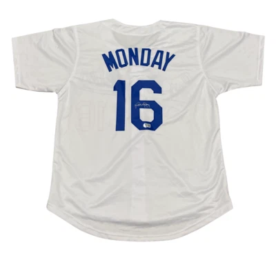 Rick Monday Signed Los Angeles Dodgers Custom Jersey Beckett Witness BAS COA - Image 1 of 3