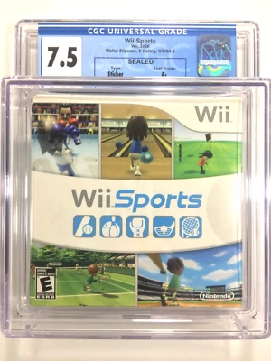CGC - Wii Sports Nintendo Wii 2006 Factory Sealed Brand New A+ SEAL Graded 7.5 - Image 1 of 4