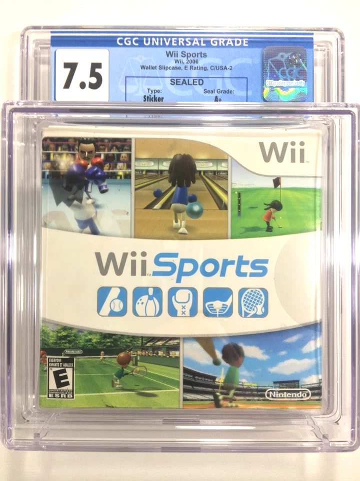 CGC - Wii Sports Nintendo Wii 2006 Factory Sealed Brand New A+ SEAL Graded 7.5 - Image 1 of 4