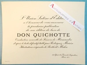 ● DON QUICHOTTE carton édition de luxe Francis de Miomandre Berthold Mahn Stern - Picture 1 of 1