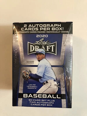2020 Leaf Draft Baseball Blaster Box 50 Cards + 2 Auto cards Per Box - Image 1 of 2