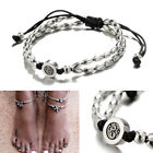 Anklet National Retro Style Rune om Circle Yoga Pendant Foot Chain Beach Foot