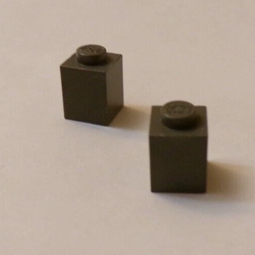 Lego x2 Old Dark Gray 1x1 Bricks, 3005 (028-180) - Image 1 of 1