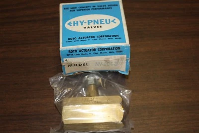 Parker, actuador Roto, válvula de aguja Hy-Pneu 1/2", latón NV 204 B Foto 1 de 2