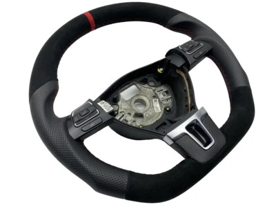 Vw Passat 3C B7 Eos Golf Plus Lenkrad Alcantara Leder Multifunktion ABGEFLACHT - Bild 1 von 4