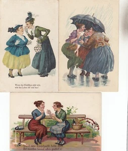 Lotto di 5 cartoline artisti antico matrimonio amore umorismo 2310037 - Foto 1 di 3