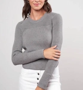 Isabel Marant Etoile Tycia Jumper Gris Suéter Algodón/Lana Talla 44/L Ret $385 - Imagen 1 de 9