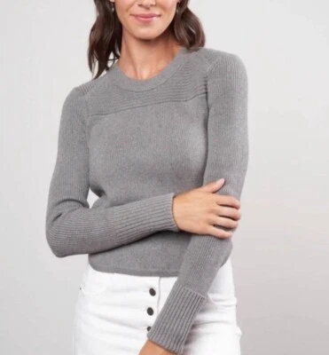 Isabel Marant Etoile Tycia Jumper Gray Sweater Cotton/Wool Sz 44/L Ret $385 - Image 1 of 4