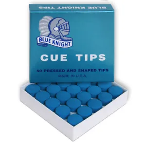50 Blue Knight Billiard Pool Cue Tips by Tweeten Fibre Co-1 box-Choose your Size - Picture 1 of 4