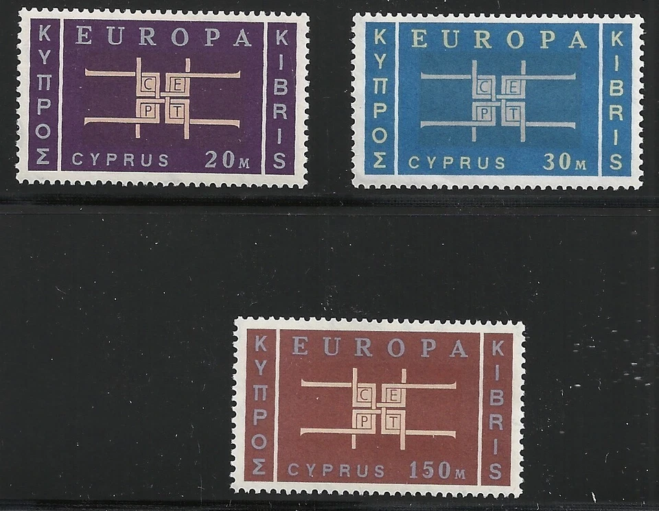 Cyprus Scott #229-31, Singles 1963 Complete Set FVF MH - Image 1 of 1