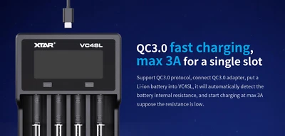 XTAR VC4SL QC3.0 Battery Charger - Image 1 of 4