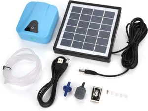 Solar Powered USB Oxygenator Aerator Air Pump Oxygen for Outdoor Pool Pond - Picture 1 of 12