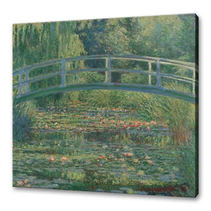 Claude Monet Water Lily Pond Reproduction Canvas Print Wall Art Picture - Picture 1 of 7