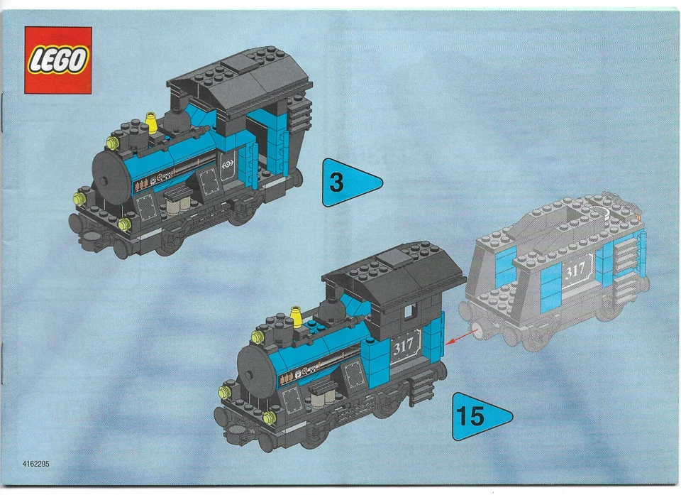 LEGO Bauanleitung  My Own Train Eisenbahn 3740/317  Instruction  No Bricks    - Bild 1 von 1