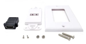Micro Connectors Single Outlet Female HDMI Wall Plate (White) FP-1H - Picture 1 of 5