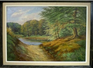 Ölgemälde "DER SEE", ÖL AUF LEINWAND des dänischen Künstlers A. J. WAGNER - Bild 1 von 5