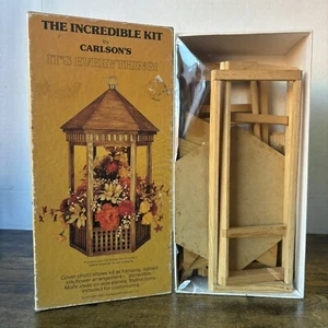 VTG 1981 Carlsons The Incredible Kit It’s Everything! Wood Mini Gazebo Kit Build - Picture 1 of 9