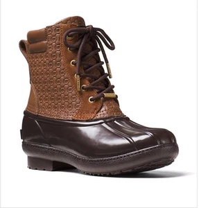 NIB Women MICHAEL Michael Kors Easto Booties Dark Caramel Sizes 10 - Picture 1 of 3