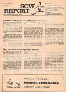 Quaderno Programma Calcio 74/75 Ascesa Westfalia Herne - Spandauer SV - Foto 1 di 1