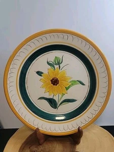 Stangl Pottery Garden Flower Terra Rose Plate Platter Yellow Flower 11 1/4" USA - Picture 1 of 8
