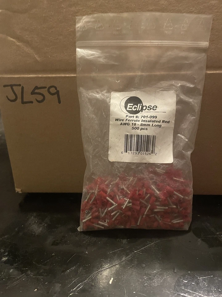 Eclipse 701-099 Wire Ferrule, Red, AWG 18 - Image 1 of 1