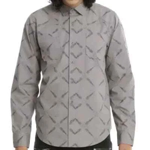 Hot Topic Assassin's Creed Blade Print Long-Sleeve Woven Button-Up Men’s Small - Picture 1 of 11