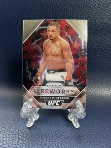 2021 Panini UFC Prizm ROBERT WHITTAKER Fireworks Insert MMA Base Card No 14 - Picture 1 of 2